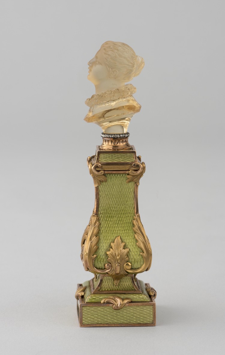 Флакон парфюмерный с крышкой в виде женской головки - фото, ракурс 2