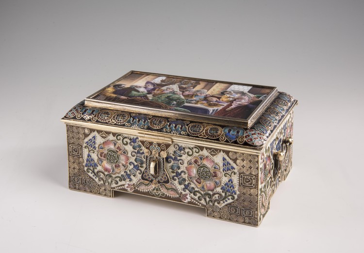 Chest with a miniature painting of 