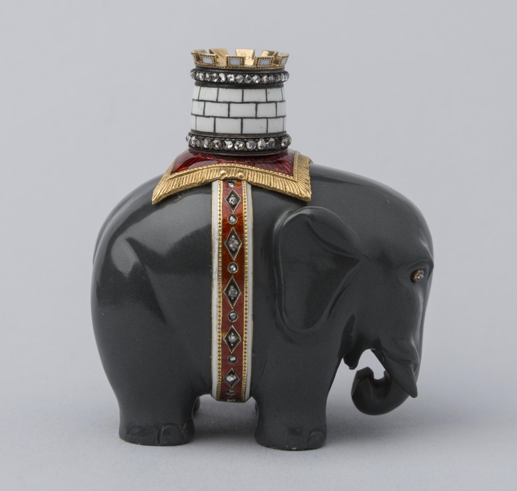 Elephant figurine with tower - фото, ракурс 3