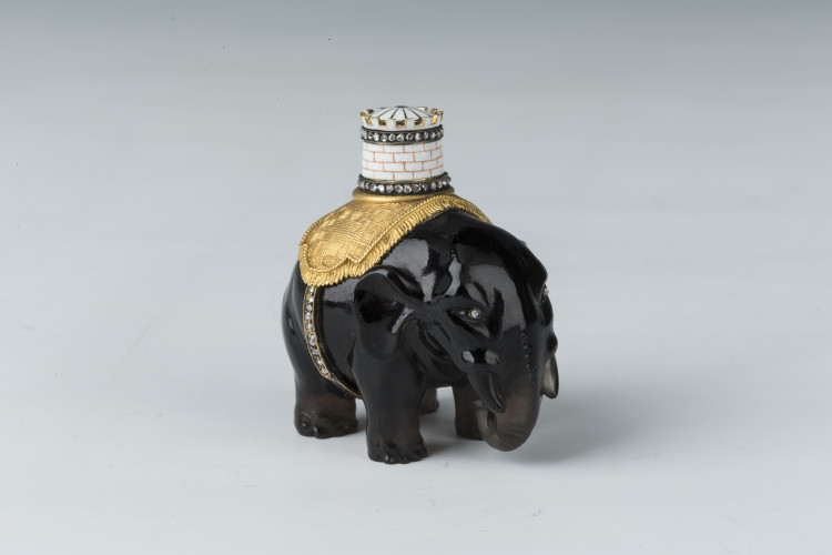 Elephant figurine with tower - фото, ракурс 2