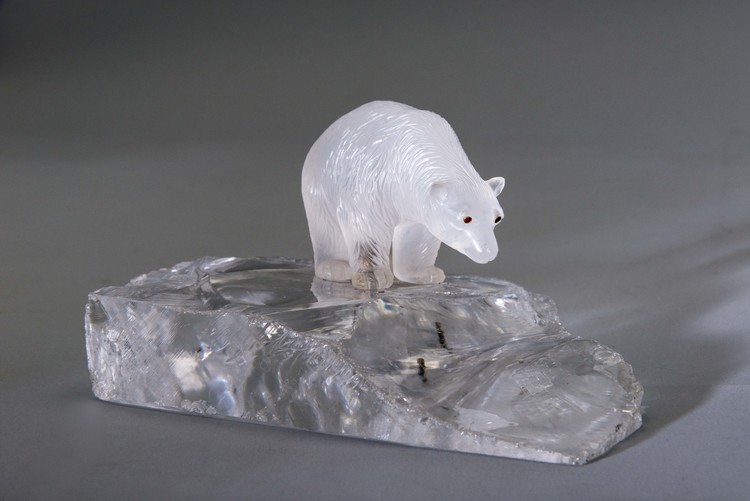 Фигурная композиция «Белый медведь на льдине» - фото, ракурс 2