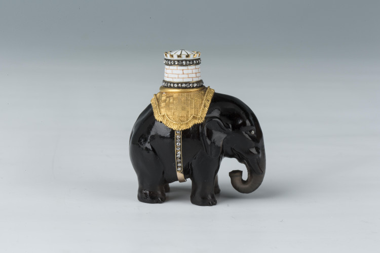 Elephant figurine with tower - фото, ракурс 3