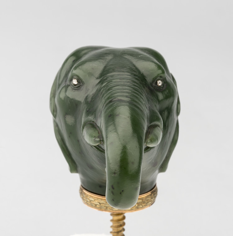 Набалдашник трости в форме головы слона - фото, ракурс 4