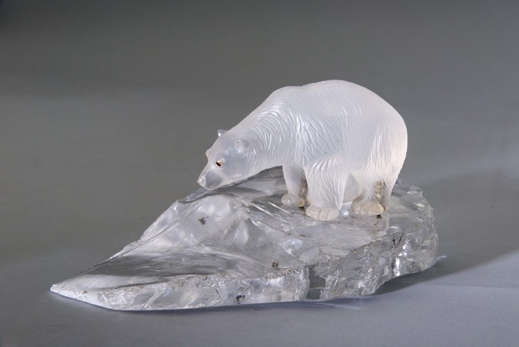 Фигурная композиция «Белый медведь на льдине» - фото, ракурс 3