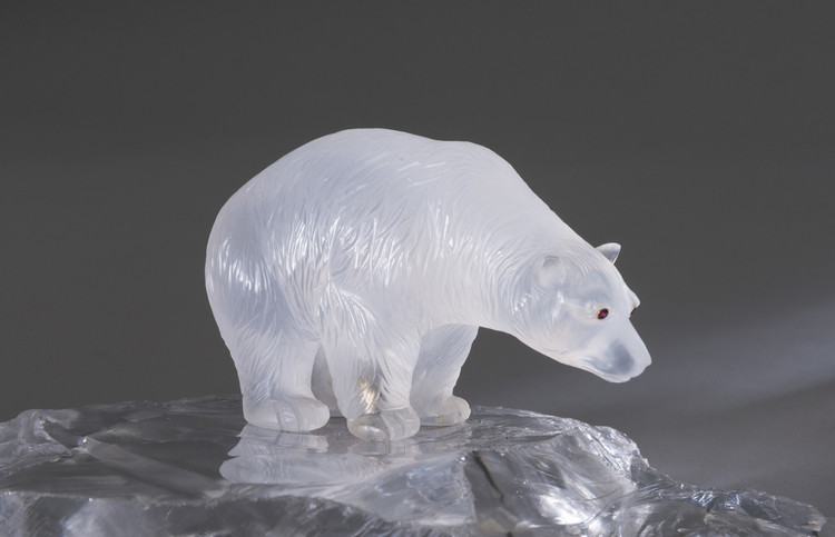 Фигурная композиция «Белый медведь на льдине» - фото, ракурс 5